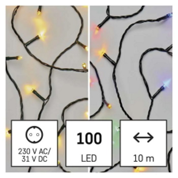 Emos novogodišnje LED lampice 10m toplo bele raznobojne MTG-D4AH01-5