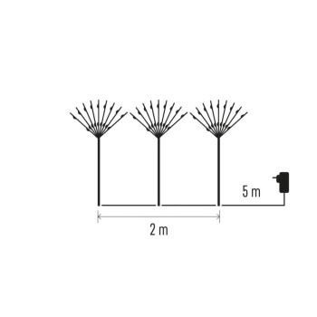 Emos novogodišnji LED vatromet 65cm toplo beli MTG-DCZW07-5