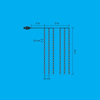 Home svetleći niz 200 LED dioda toplo bele MLF200/WW-2