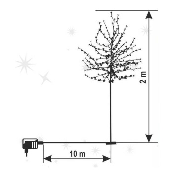 Home ukrasno drvo 320 LED dioda 200cm CBT320-2