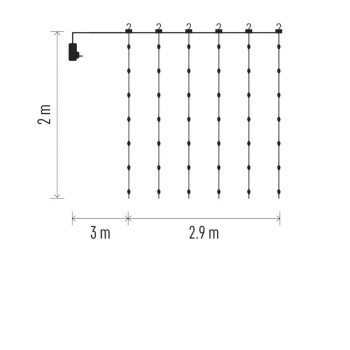 Emos novogodišnja LED zavesa 2.9x2m  MTG-D3EW04-3